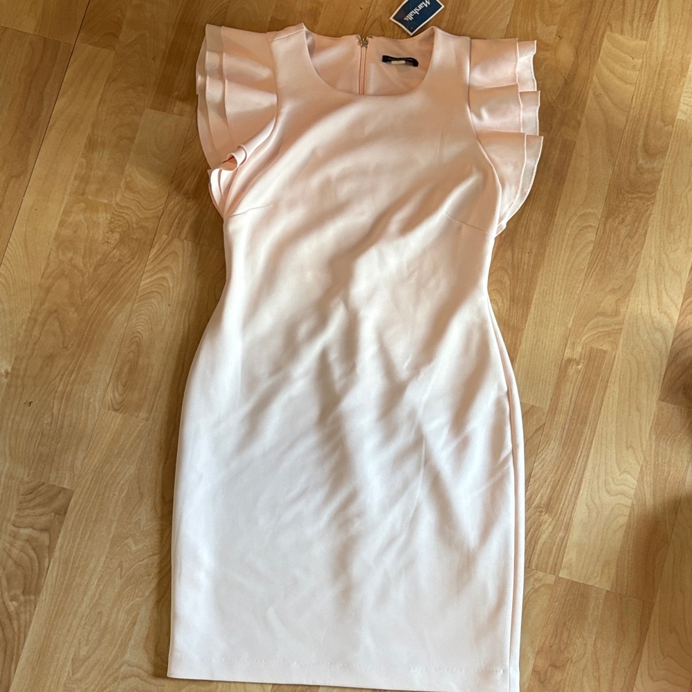 Tommy Hilfiger Light Pink Ruffle Sleeve Mini Dress